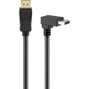 Goobay DisplayPort 2.1 Összekötő 90° Fekete 1m 77056