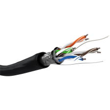 Goobay F/UTP CAT5e Kültéri installációs kábel 100m - Fekete (57294) kábel és adapter