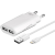 Goobay hálózati adapter 2 x USB aljzat + kábel Apple lightning 1m 2,1A fehér