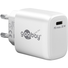 Goobay Hálózati USB-C gyorstöltő, 20W, fekete, Power Delivery, PD mobiltelefon kellék