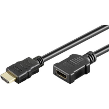  Goobay HDMI M/F video jelkábel hosszabbító 5m fekete kábel és adapter