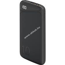 Goobay karcsú lapos powerbank Slimline, 10000mAh fekete power bank