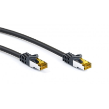 Goobay rj45 patch kábel cat 6a s/ftp (pimf), 500 mhz, cat 7 nyers kábellel, feke 91626 kábel és adapter
