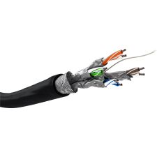 Goobay S/FTP CAT6 Kültéri installációs kábel 100m - Fekete (57195) kábel és adapter