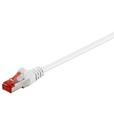 Goobay S/FTP CAT6 Patch kábel 0.15m - Fehér kábel és adapter