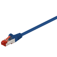 Goobay S/FTP CAT6 patch kábel 0.15m - Kék (92452) kábel és adapter