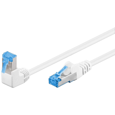 Goobay S/FTP CAT6a 90° Derékszögű Patch kábel 2m Fehér (51565) kábel és adapter