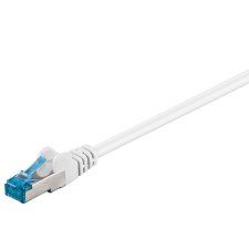 Goobay S/FTP CAT6a Patch kábel 10m - Fehér kábel és adapter