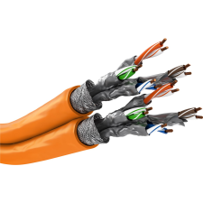Goobay S/FTP CAT7a Duplex installációs kábel 100m - Narancssárga (91891) kábel és adapter