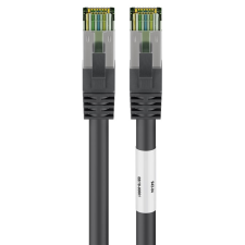 Goobay S/FTP CAT8.1 Patch kábel 1m - Fekete (66721) kábel és adapter