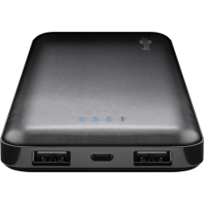 Goobay Slimline powerbank 10000mAh 2xUSB 1xmicro USB fekete power bank