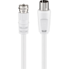 Goobay Type-F - Koax antenna kábel 2.5m - Fehér (11830)