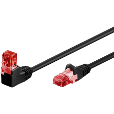 Goobay U/UTP CAT6 90° Derékszögű Patch kábel 2m Fekete (51516) kábel és adapter