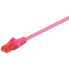 Goobay U/UTP CAT6 Patch kábel 1m - Magenta (95261) kábel és adapter