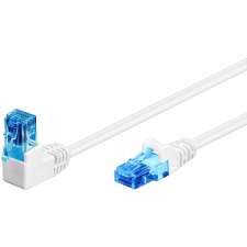 Goobay U/UTP CAT6a 90° Derékszögű Patch kábel 0.5m Fehér (51535) kábel és adapter