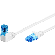 Goobay U/UTP CAT6a 90° Derékszögű patch kábel 5m - Fehér (51539) kábel és adapter