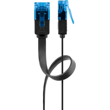 Goobay U/UTP CAT6a Lapos patch kábel 0.5m - Fekete (96301) kábel és adapter
