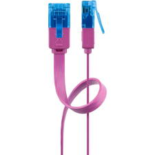 Goobay U/UTP CAT6a Lapos patch kábel 2m - Magenta (96320) kábel és adapter
