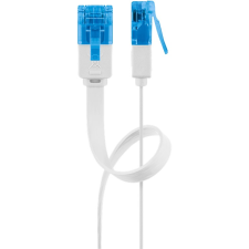 Goobay U/UTP CAT6a Lapos patch kábel 5m - Fehér (96347) kábel és adapter