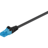 Goobay U/UTP CAT6a Patch kábel 0.25m - Fekete (55404)