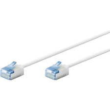 Goobay Ultraflexibles U/UTP Cat 6a RJ45 Slim Patch kábel 1m - Fehér (74286) kábel és adapter