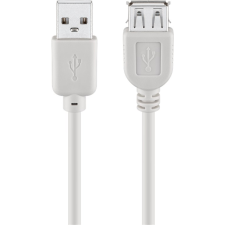 Goobay USB 2.0 hosszabbító kábel 0.6m - Fehér (68624) kábel és adapter