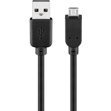 Goobay USB-A 2.0 apa - USB 2.0 micro-B apa Adat és töltő kábel - Fekete (0.15m) kábel és adapter