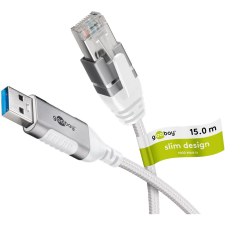Goobay USB-A 3.0 apa - RJ45 Hálózati Kábel 15m - Fehér (74384) kábel és adapter
