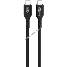 Goobay USB-C kábel 240W, 1m fekete mobiltelefon kellék