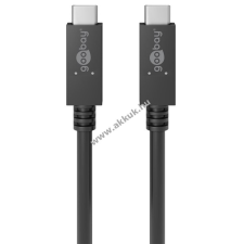 Goobay USB-C töltő- és szinkronkábel 100W USB-C csatlakozóval rendelkező készülékekhez fekete mobiltelefon kellék