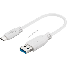 Goobay USB-C - USB A 3.0 kábel, fehér, 20cm mobiltelefon kellék
