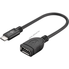 Goobay USB-C - USB-A átalakító kábel, fekete, 20cm - A készlet erejéig! mobiltelefon kellék