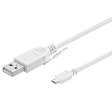 Goobay USB kábel 2.0 micro USB csatlakozóval 3m fehér (dupla szigetelés) - Kiárusítás! mobiltelefon kellék