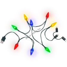 Goobay USB töltőkábel LED fényekkel - A készlet erejéig! mobiltelefon kellék