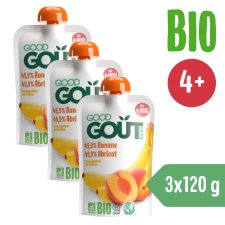 Good Gout Bio sárgabarack banánnal 3x 120 g bébiétel
