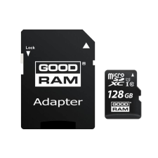 Goodram 128GB microSDXC Goodram UHS-I U1 C10 memóriakártya + adapter (M1AA-1280R12) memóriakártya
