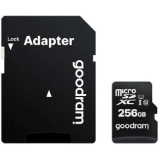 Goodram Memóriakártya microSD Goodram 256GB, UHS I, Cls 10 + Adapter, memóriakártya