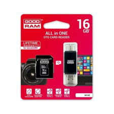 Goodram microSDHC 32GB Class 10 memóriakártya SD adapterrel, Type - C / Micro USB / USB OTG kártyaolvasóval és Artisjus matricával - M1A5-0320R11 memóriakártya