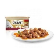 Gourmet Gold Falatok szószban 85 g lazac és csirke macskaeledel