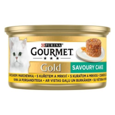  GOURMET GOLD Savoury Cake Csirkével és sárgarépával nedves macskaeledel 12x85g macskaeledel
