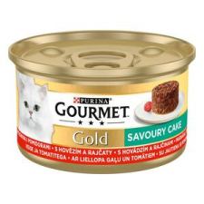 GOURMET GOLD Savoury Cake Marhával és paradicsommal nedves macskaeledel 85g macskaeledel