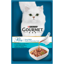  GOURMET PERLE GRAVY DELIGHT Tonhallal nedves macskaeledel – 12×85 g macskaeledel