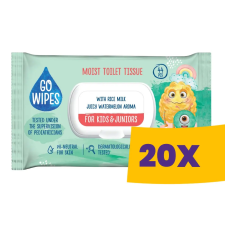 GoWipes Kids&amp;Junior nedves toalettpapír Flip-top 44db (Karton - 20 csomag) higiéniai papíráru