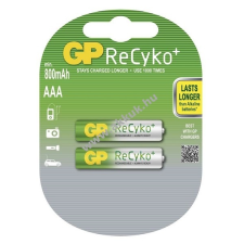 GP akku ReCyko+ típus HR03 Micro AAA 2db/csom. 800mAh tölthető elem