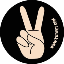  Grafikus címke XXS-S2 méretű Yutipet hámokhoz (Béke kézjel) kutyafelszerelés