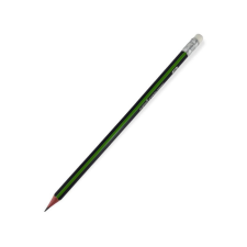  Grafitceruza HB háromszög radírral - Scool - fekete/zöld ceruza