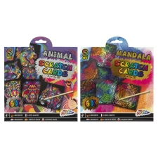  Grafix - képkarcoló 6 db 19,5x19,5cm, 2 féle kreatív és készségfejlesztő