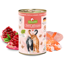 Granatapet Delicatessen Konzerv pulyka és garnéla 400g macskaeledel