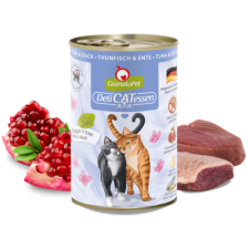 Granatapet Delicatessen konzerv tonhal és kacsa 400g macskaeledel