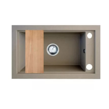  Gránit mosogató Nero Panama + szifon + vágódeszka (bézs) mosogatótálca